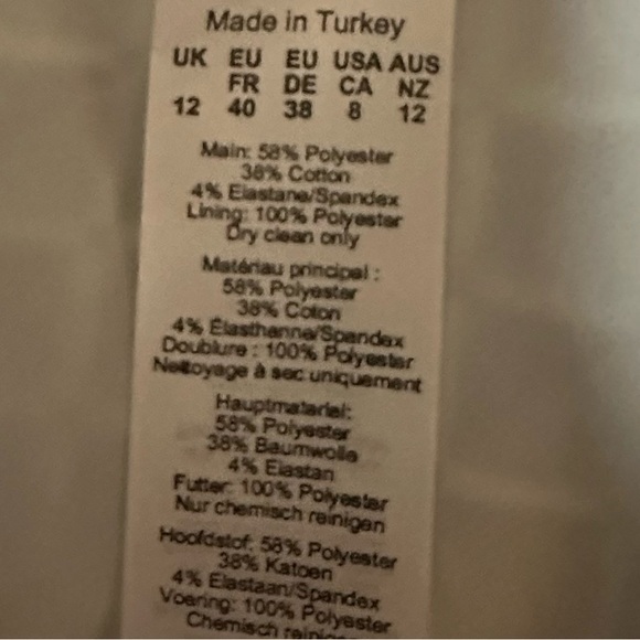 Karen‎ Millen Geometric Jacquard Halter Maxi Dress 8 Black White Cut Out Column - Picture 13 of 15